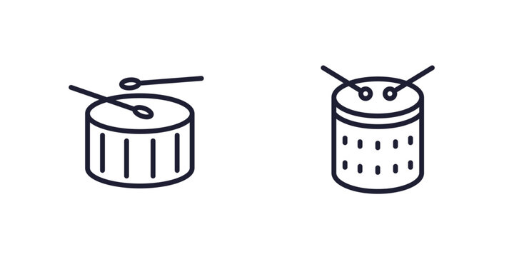 Drum line icons on white