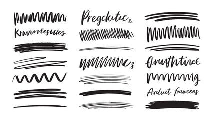  Handwritten brush stroke textures for authentic signature designs, artistic typography projects, editorial illustrations, and organic branding material creation © NaeemurRahman