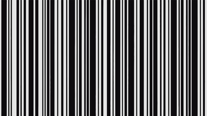 Obraz premium Seamless Black and White Barcode Pattern Vector Illustration for Product Identification, Retail Scanning, and Abstract Technology Background Design