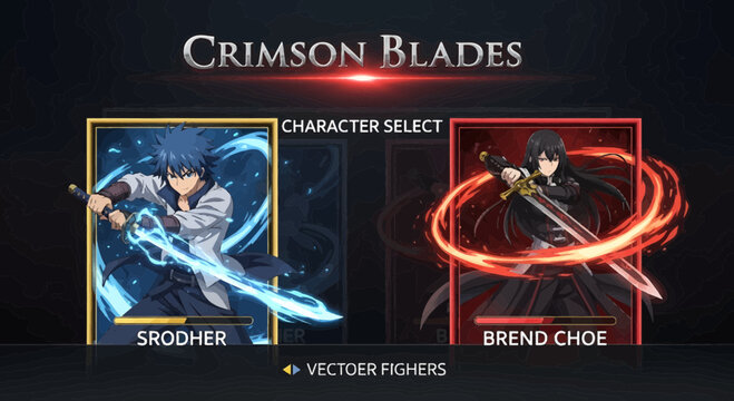 Crimson Blades Character Selection Srodher and Brend Choe.