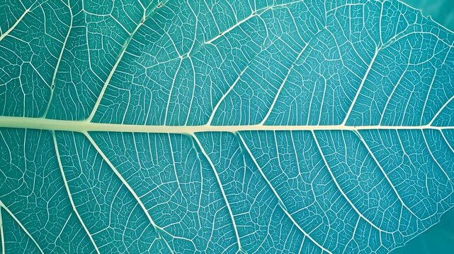 Detailed Leaf Vein Structure Close-Up - A Study in Botanical Anatomy.