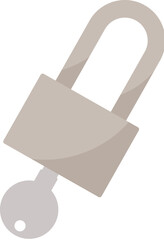 padlock with a key illustration