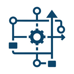 Obraz premium Abstract System Flow Line Icons Vector Set
