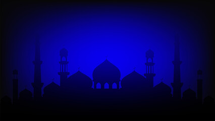 silhouette of mosque