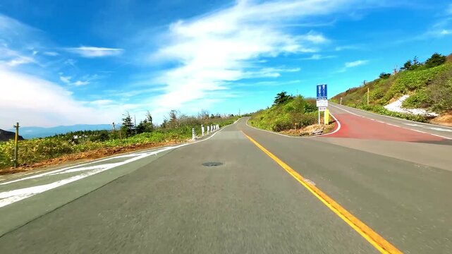 春の蔵王エコーライン走行映像（山頂付近）【宮城県刈田郡】