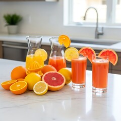 Citrus Cascade: A Morning Glow