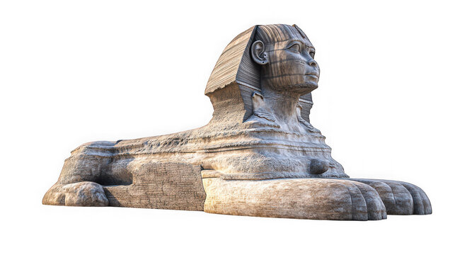 Stone Great Sphinx of Giza Ancient Egyptian Monument Isolated isolated on transparent background