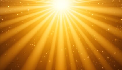 Sunlight Vertical Background Golden Yellow Burst Shining Stars Vector Illustration