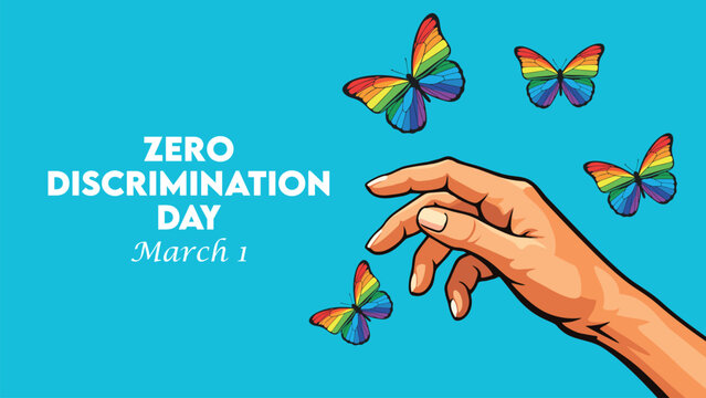 POSTER ZERO DISCRIMINATION DAY DESIGN ILLUSTRATION