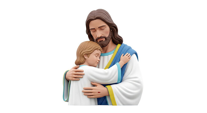 Jesus embracing a child
