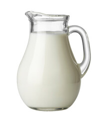 Fresh Milk in a Clear Glass Pitcher: A Healthy Dairy Beverage for Everyday Refreshment