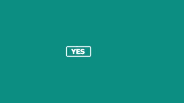 minimal yes no toggle animation perfect for ui, apps, and infographic videos with Cyan background.