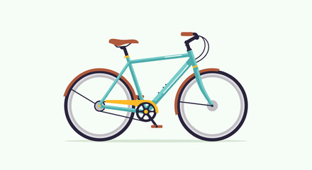 Fototapeta premium Vintage Style Bicycle with Teal Frame.