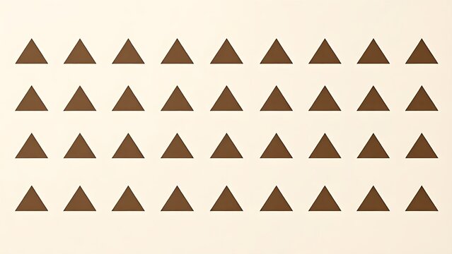 spotlessness. Minimalist wedge-shaped patterns in neat horizontal rows on a textured beige background. event programs, museum guides, designed for cultural heritage projects and event programs.