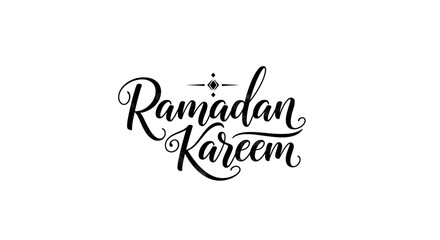 Ramadan Kareem Black Calligraphy Typography © MdAbdul