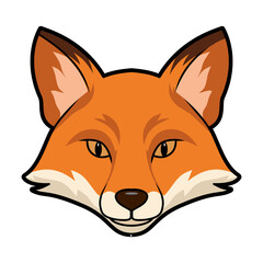 Naklejka premium Fox head cartoon illustration
