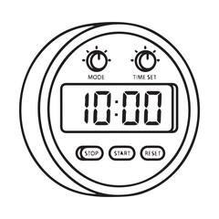 Fototapeta premium Digital Timer Clock for Time Management and Daily Activities – Countdown and Stopwatch Device..