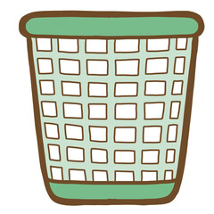 Cute Plastic Basket Clipart 