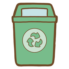 Cute Recycling Bin Clipart 