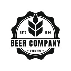 Vintage Beer Company Logo - Premium Brewery Badge