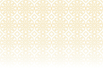 Geometric Pattern with Golden Ornate Design