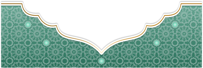 Islamic Footer Geometric Pattern Design