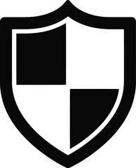 Stylized Shield Icon Symbolizing Security and Protection for Design Projects
