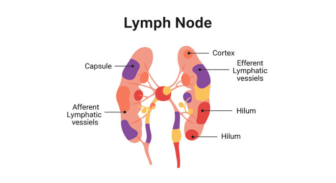 Anatomy of a human lymph node.