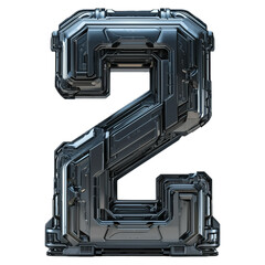 number 2 of digital hardware concept 
