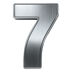 3d silver number 7