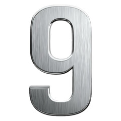 3d silver number 9