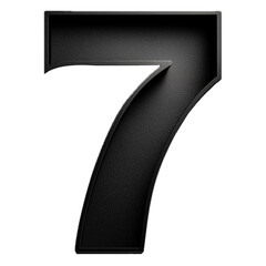 3d number 7 in black