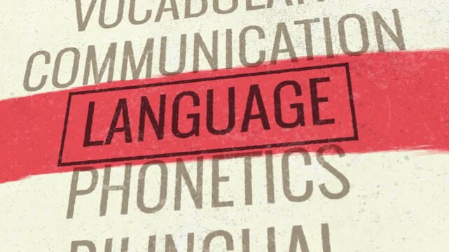 Language 3D Scrolling Title Animation