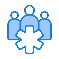 Obraz premium Emergency Medical Team Icon - Blue Style