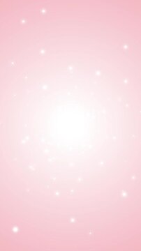 キラキラが中心から外へ  ループ[背景ピンク]縦 Happy Series:The sparkle loops from the center outwards[Pink background]