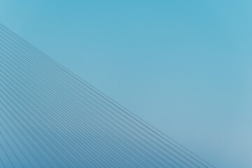 metal line with blue sky background