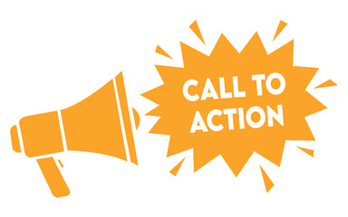 Vibrant call to action megaphone for business marketing and advertising campaigns