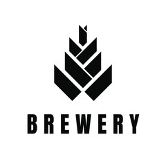hop beer brewery logo design concept creative idea