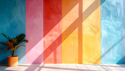 カラフルな壁面