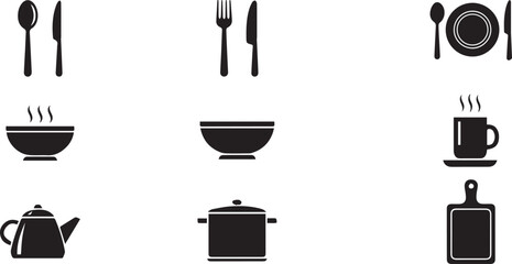 set of kitchen utensils