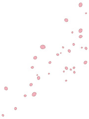 Vector illustration of Simple cherry blossom blizzard (with lines) [vertical]