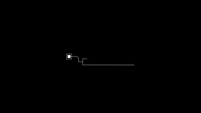Modern UI HUD callout animation box for futuristic data display and cinematic technology visuals. 4K Video