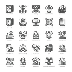 Corporate Management Icon pack for your website, mobile, presentation, and logo design. Corporate Management Icon outline design. Vector graphics illustration and editable stroke.