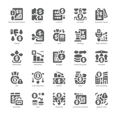 Fototapeta premium Diflation Icon pack for your website, mobile, presentation, and logo design. Diflation Icon solid design. Vector graphics illustration and editable stroke.