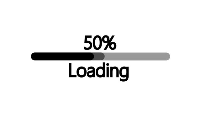 Simple loading animation, circle loading animation, Loading Progress Bar Animation on  wait Background. 4K Video. Downloading Barloading Screen, Loading Circle Icon Animation on Black Background