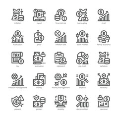 Fototapeta premium Inflation Icon pack for your website, mobile, presentation, and logo design. Inflation Icon outline design. Vector graphics illustration and editable stroke.