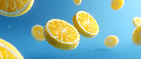 Lemon slices dance in the air