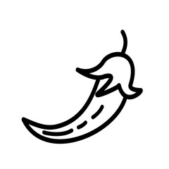 Chili pepper icon. Vector graphic, not Artificial Intelligence, logo illustration. Replaceable vector design.