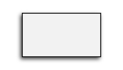 Realistic TV screen PNG. Modern stylish LED LCD panel. Large computer monitor display mockup. Blank...