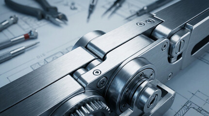 Hand presenting virtual icons with conceptual business symbols floating above open palm, abstract digital strategy icons held in human hand